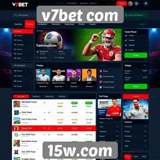 Análise da interface do site v7bet com